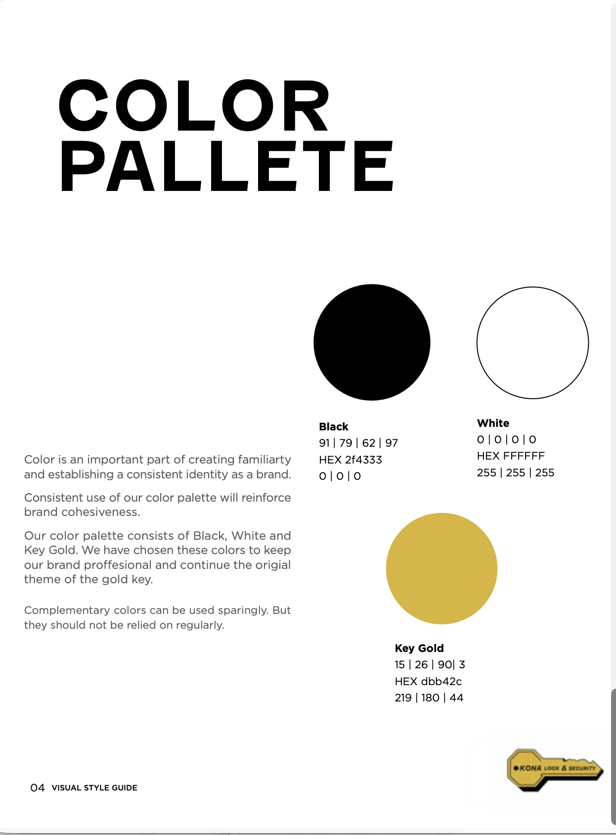 Kona Lock color palette