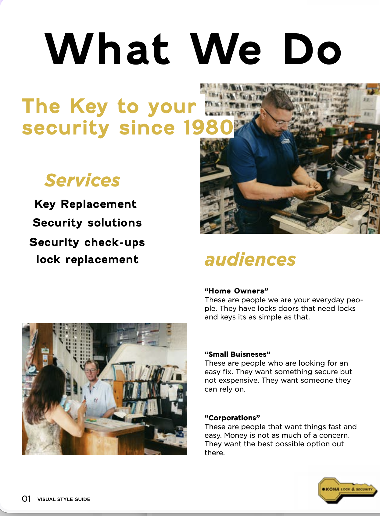 Kona Lock brand flyer