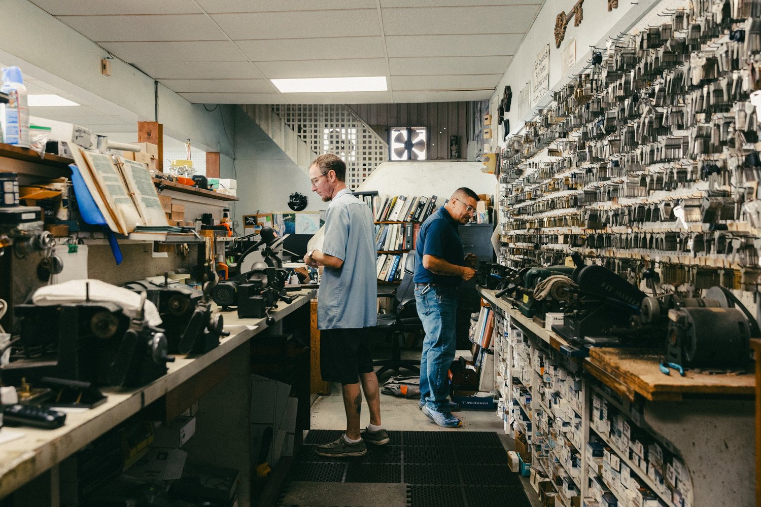 Inside the Kona Lock shop