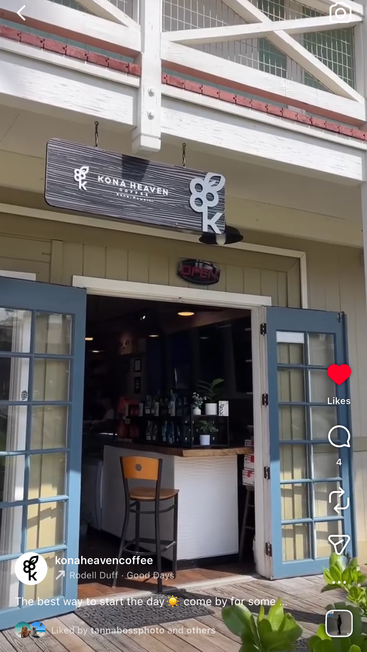 Kona Heaven Coffee storefront