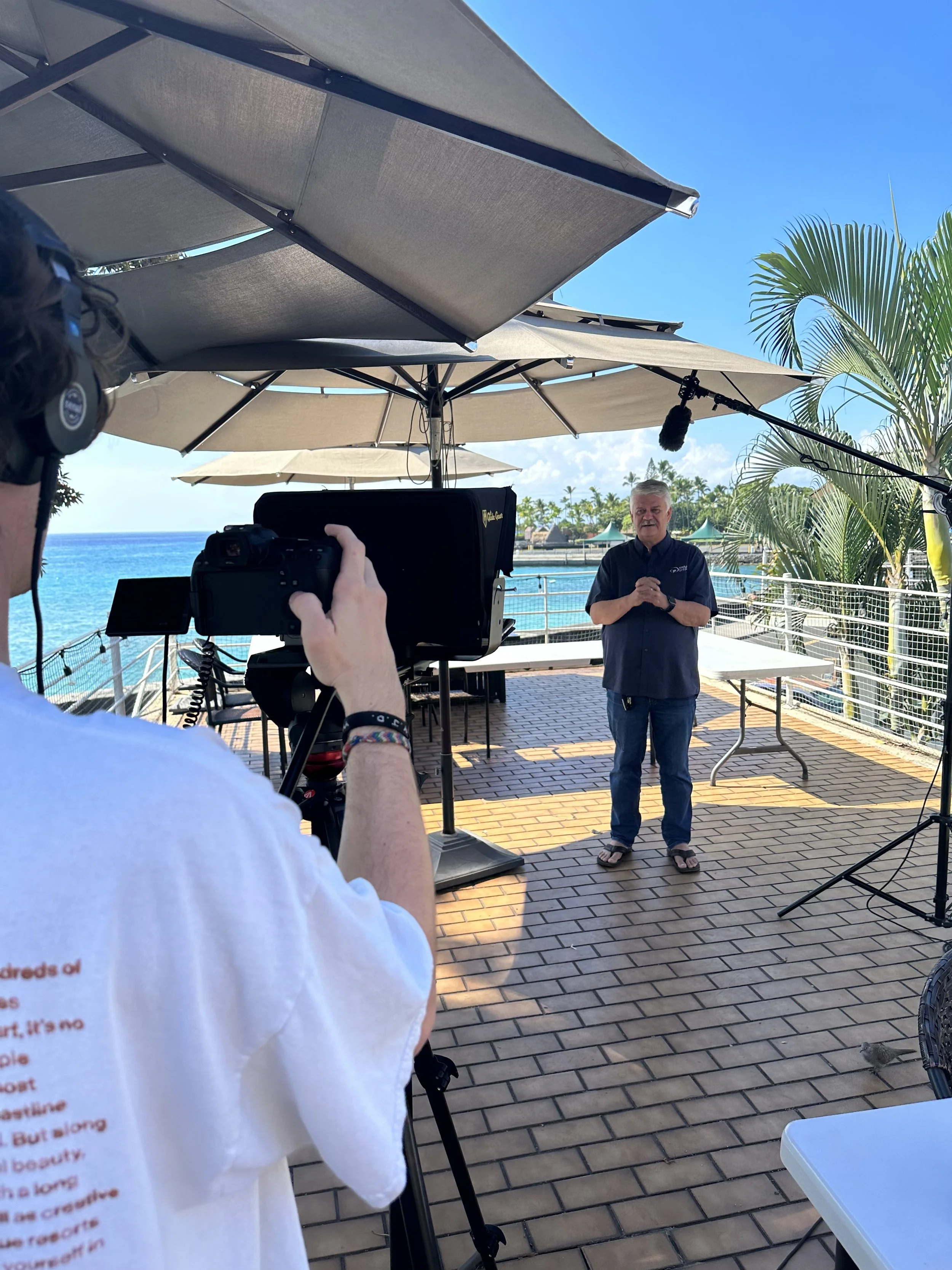 Oceanfront video shoot