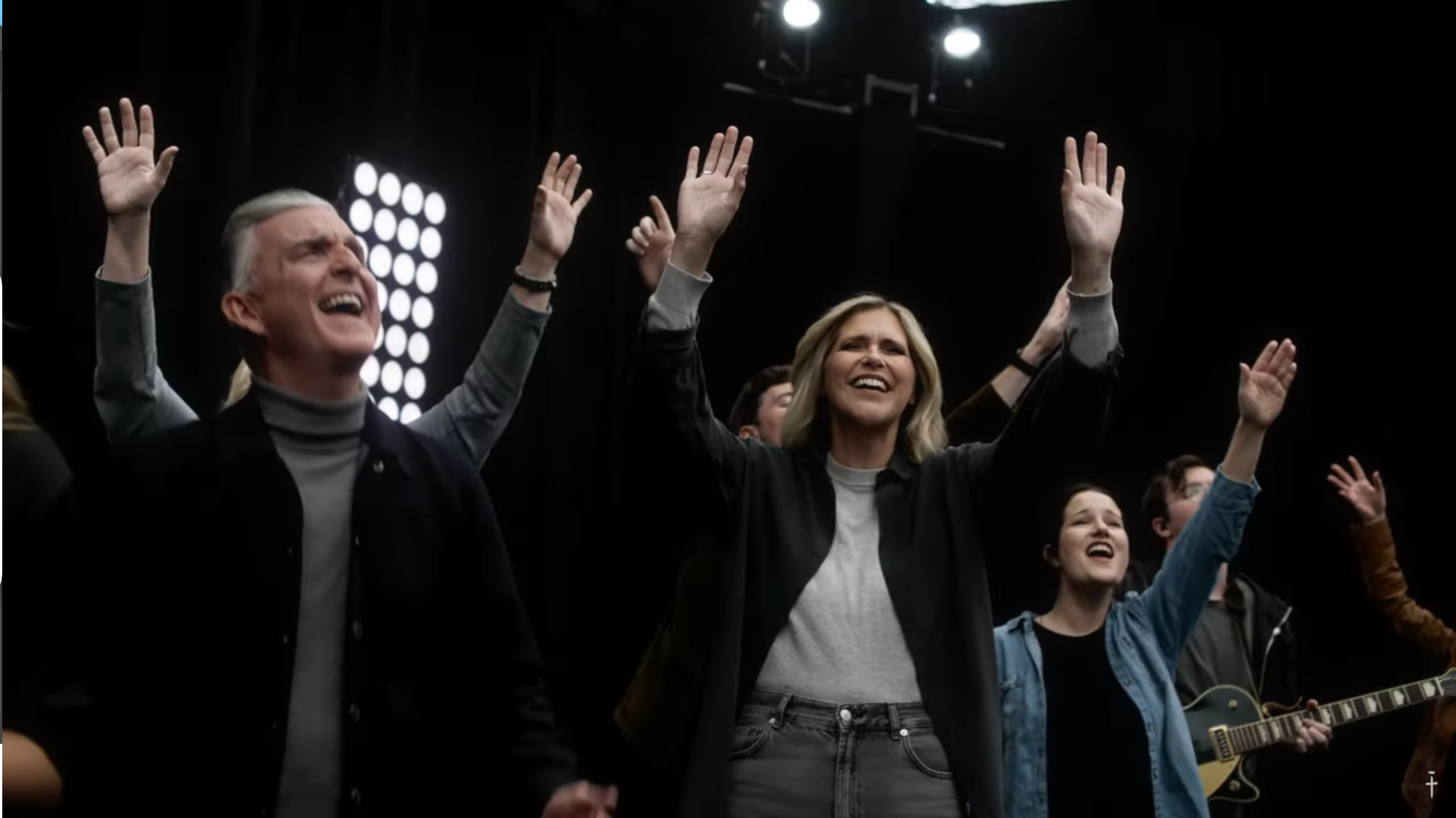 Worship team on stage