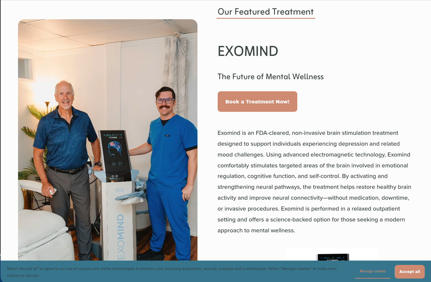 Wellness clinic website